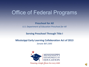 2013 Preschool PowerPoint - Mississippi Department of Education