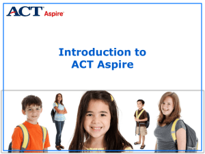 Introduction to ACT Aspire