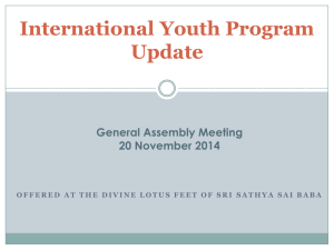 Youth Committee - International Sri Sathya Sai Organization