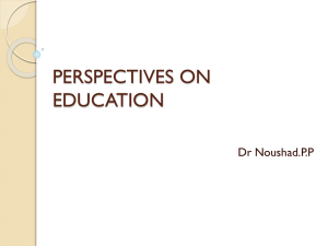 PERSPECTIVES ON EDUCATION - Mathematics @ Farook Training