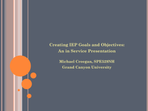 Creating IEP Goals and Objectives.ppt