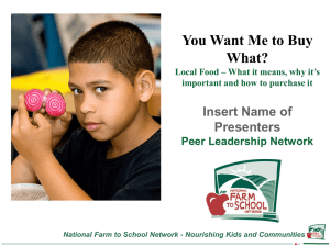 Local procurement PowerPoint - National Farm to School Network