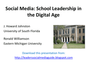 Social Media: School Leadership in the Digital Age