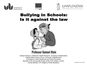Bullying in Schools (Syndey, 2013).
