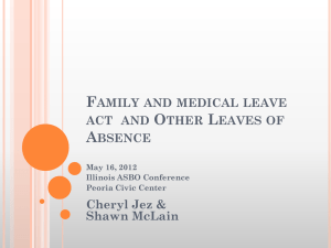 FMLA and Other Leaves of Absence