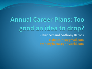 Annual Career Plans: Too good an idea to drop?