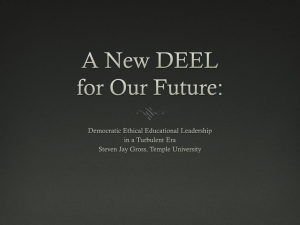 “A New DEEL For Our Future” Powerpoint