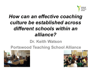 Developing Effective Coaching Across an Alliance