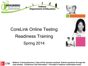 CoreLink Online Readiness Training (PPT) - CTB/McGraw-Hill