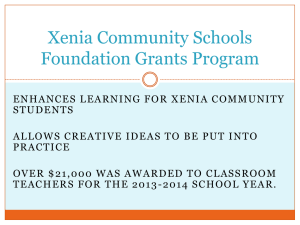 Xenia Community Foundation 2013