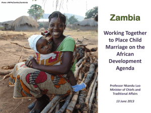 Child Marriage in Zambia Cont…