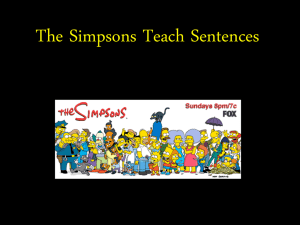 Sentences with the Simpsons - Humble Independent School District
