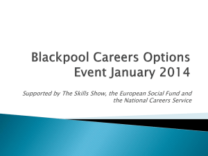Career Options Presentation - Blackpool Business Leadership Group
