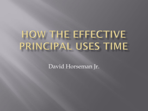 How the Effective Principal Uses Time