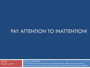 SAALED Conference: Pay attention to inattention!