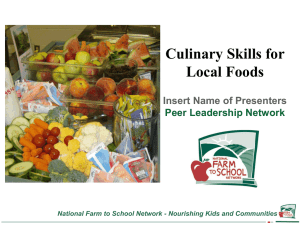 Culinary skills for local food PowerPoint