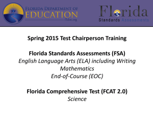 Test Administration - Assessment, Research, and Data Analysis