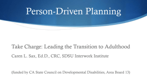 Person-Driven Planning