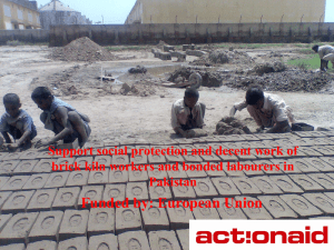 Support social protection and decent work of brick