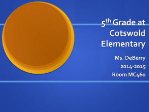 Curriculum Night PowerPoint - Ms. DeBerry`s 5th Grade Class