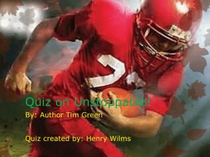 Quiz on Unstoppable book for RandE