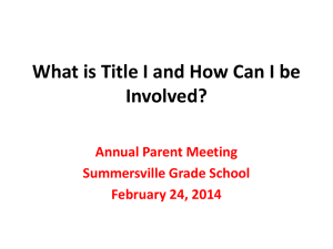 Title 1 Parent Informational Powerpoint