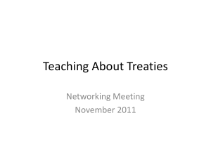 Teaching About Treaties - Ministry