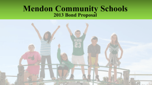 Mendon Community Schools 2013 Bond Proposal
