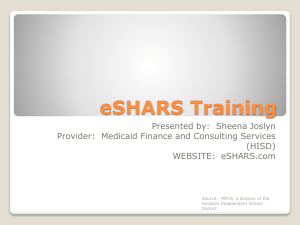 eSHARS Training
