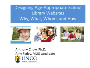 Design of Age Appropriate School Library Websites