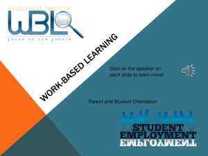 Work-Based Learning Parent