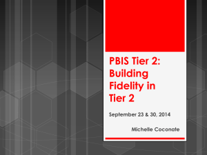 PBIS Tier 2 Critical Features
