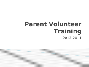 Parent Volunteer Training