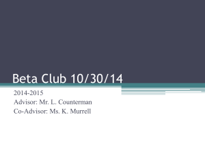 Beta Club 10/30/14