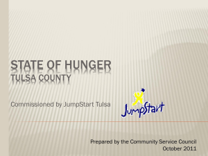 Hunger in Tulsa County, 2012 - Community Service Council of