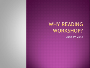 Why Reading Workshop