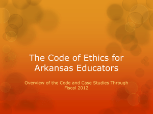 Code of Ethics for Arkansas Educators