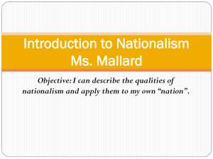 Introduction to Nationalism