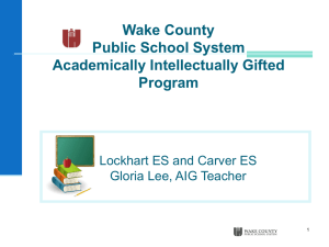 Wake County Academically Gifted Program - LockhartAIG