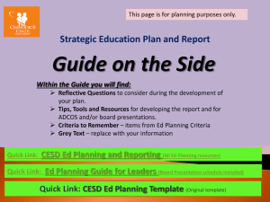 Guide on the Side - Chinook`s Edge School Division No. 73
