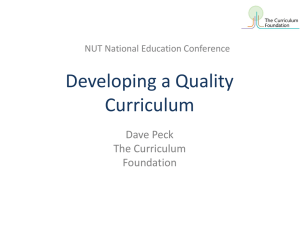 School Curriculum - National Union of Teachers