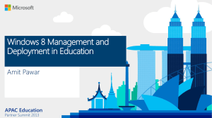 Windows 8 Management and Deployment in Education
