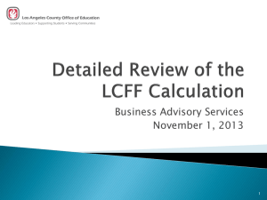 Detailed Review of the LCFF Calculation -