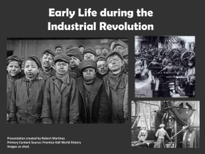 Early Life during the Industrial Revolution