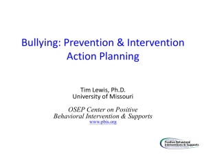 Bullying: Prevention & Intervention Action Planning
