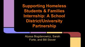 Supporting Homeless Students & Families Internship