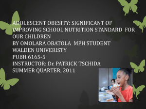 adolescent obesity - Environmental Public Health Today