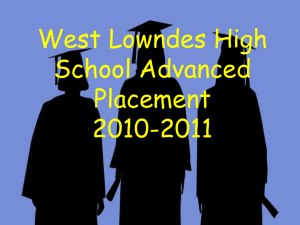 Advanced Placement powerpoint - Lowndes County School District