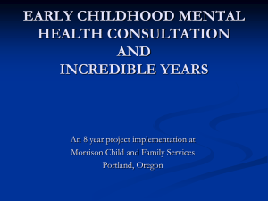 early childhood mental health consultation and incredible years