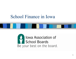 School Finance in Iowa - Iowa Association of School Boards